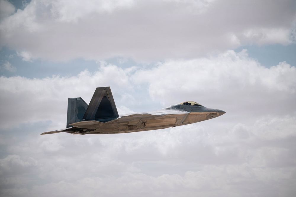 F-22 Raptors refuel during Operation Epic Fury