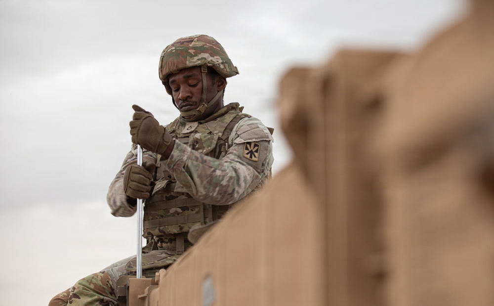 U.S. Soldiers conduct sustainment operations during Operation Epic Fury