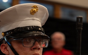 Color guard performs ceremony during Military Appreciation Night at Ironwood Country Club