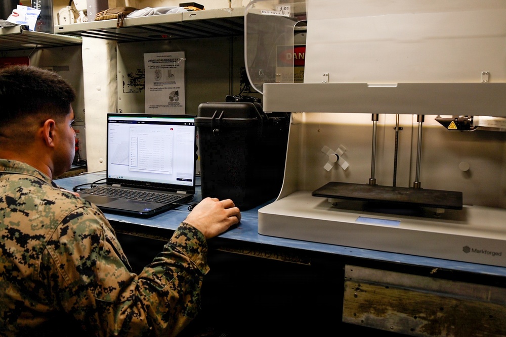 22nd MEU (SOC) | CLB 26 Operates the Tactical Fabrication Advance Manufacturing Kit (TACFAB)