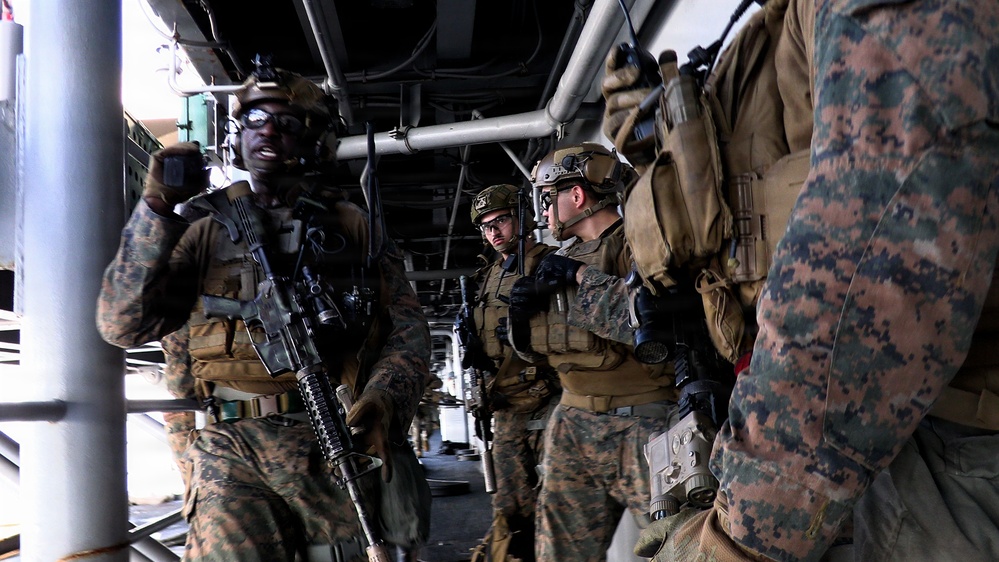 31st MEU | Lima Company participates in ship defense exercise aboard USS Tripoli
