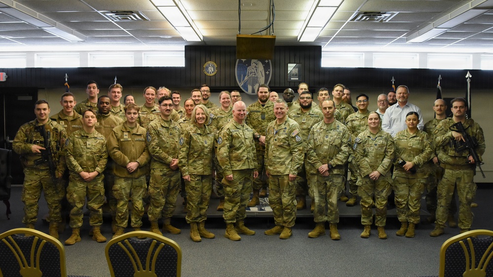 U.S. Space Forces - Space Commander and Command Senior Enlisted Leader visit Cavalier SFS