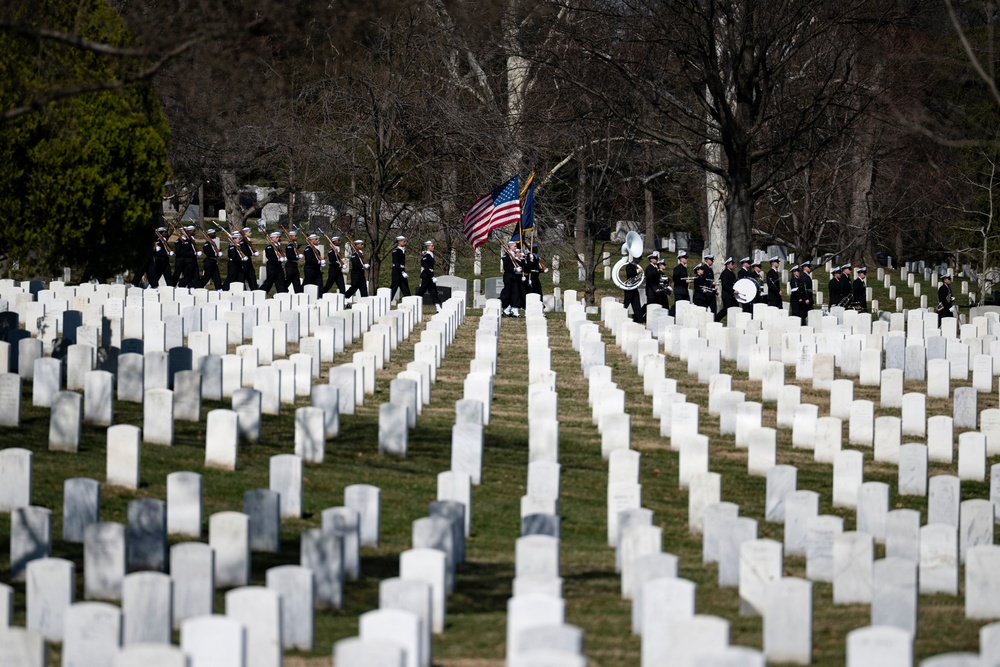 Full Military Funeral Honors with Escort were Conducted for U.S. Navy Capt. Walter Flowers in Section 68