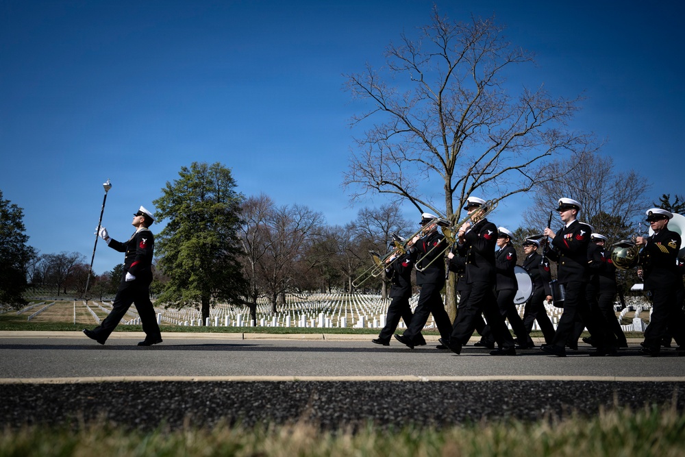 Full Military Funeral Honors with Escort were Conducted for U.S. Navy Capt. Walter Flowers in Section 68
