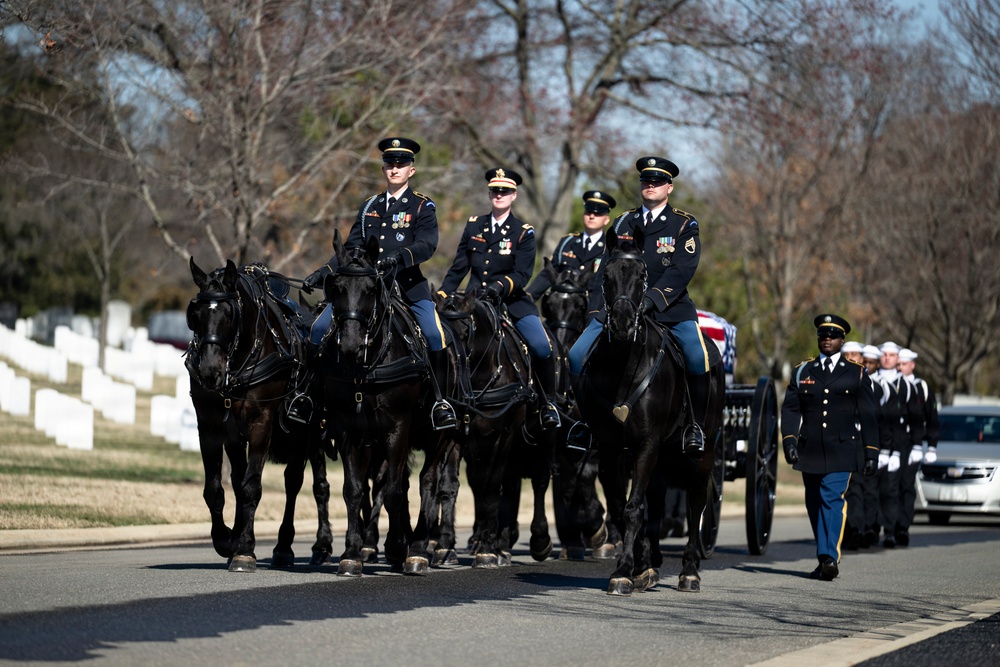 Full Military Funeral Honors with Escort were Conducted for U.S. Navy Capt. Walter Flowers in Section 68