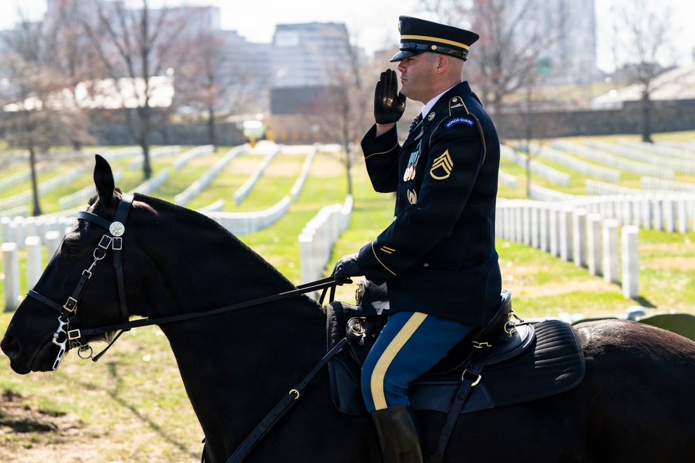 Full Military Funeral Honors with Escort were Conducted for U.S. Navy Capt. Walter Flowers in Section 68
