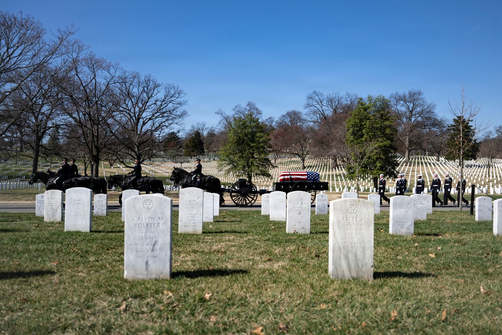 Full Military Funeral Honors with Escort were Conducted for U.S. Navy Capt. Walter Flowers in Section 68