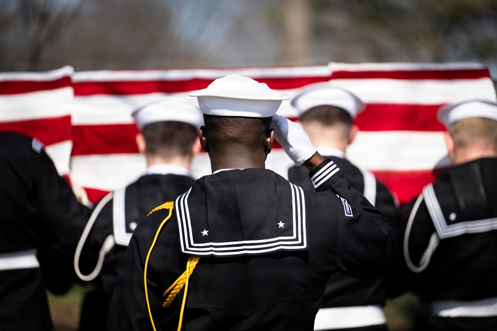 Full Military Funeral Honors with Escort were Conducted for U.S. Navy Capt. Walter Flowers in Section 68