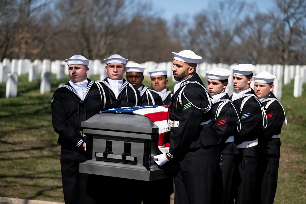 Full Military Funeral Honors with Escort were Conducted for U.S. Navy Capt. Walter Flowers in Section 68