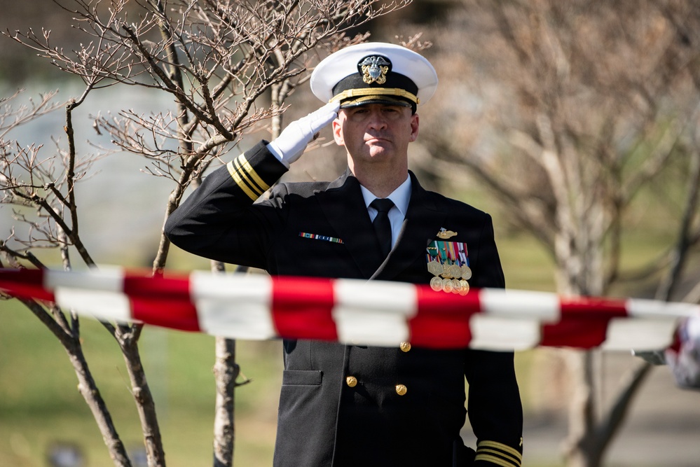 Full Military Funeral Honors with Escort were Conducted for U.S. Navy Capt. Walter Flowers in Section 68