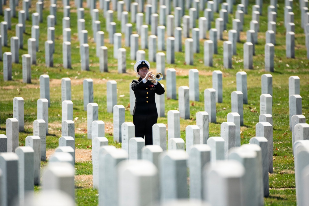 Full Military Funeral Honors with Escort were Conducted for U.S. Navy Capt. Walter Flowers in Section 68