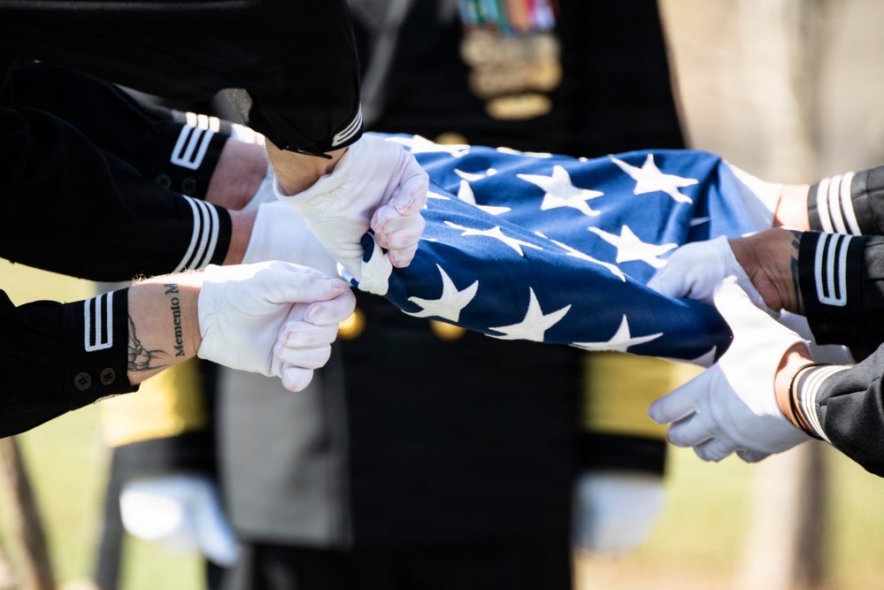 Full Military Funeral Honors with Escort were Conducted for U.S. Navy Capt. Walter Flowers in Section 68