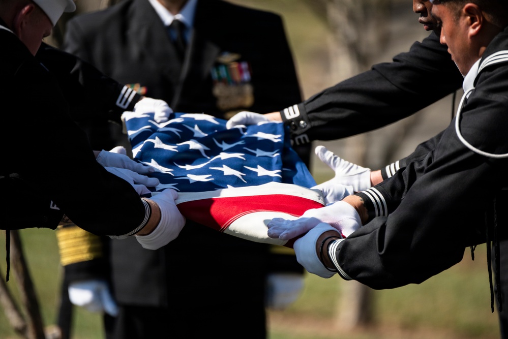 Full Military Funeral Honors with Escort were Conducted for U.S. Navy Capt. Walter Flowers in Section 68