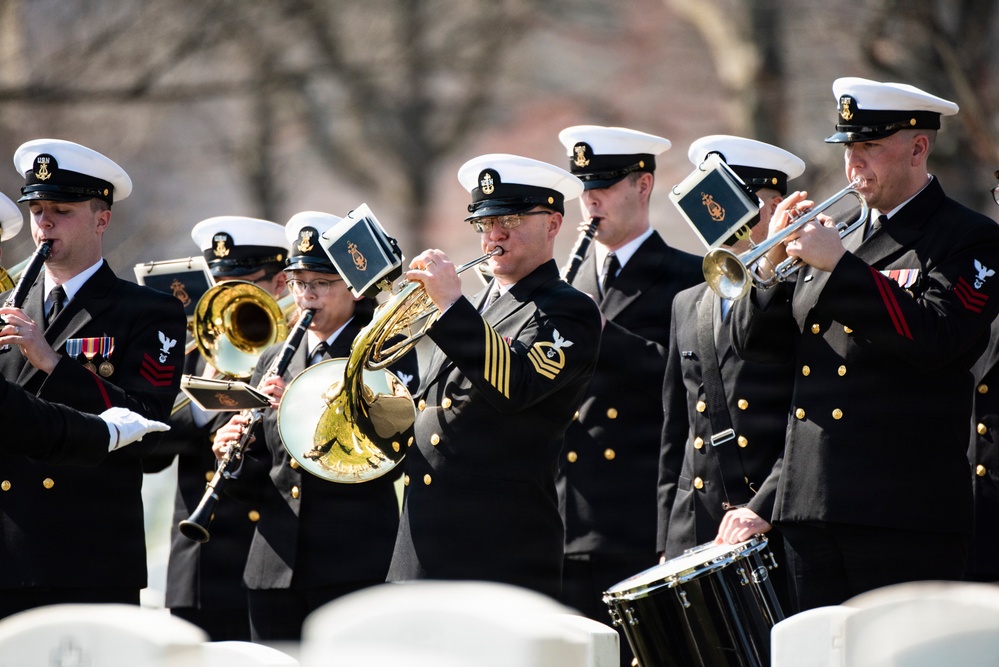 Full Military Funeral Honors with Escort were Conducted for U.S. Navy Capt. Walter Flowers in Section 68