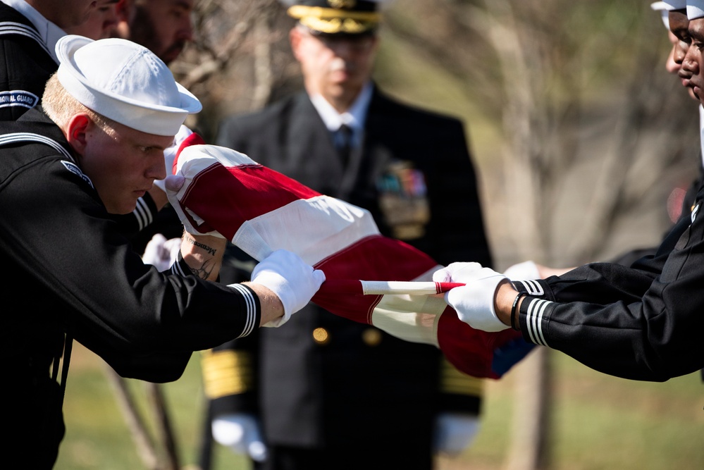 Full Military Funeral Honors with Escort were Conducted for U.S. Navy Capt. Walter Flowers in Section 68