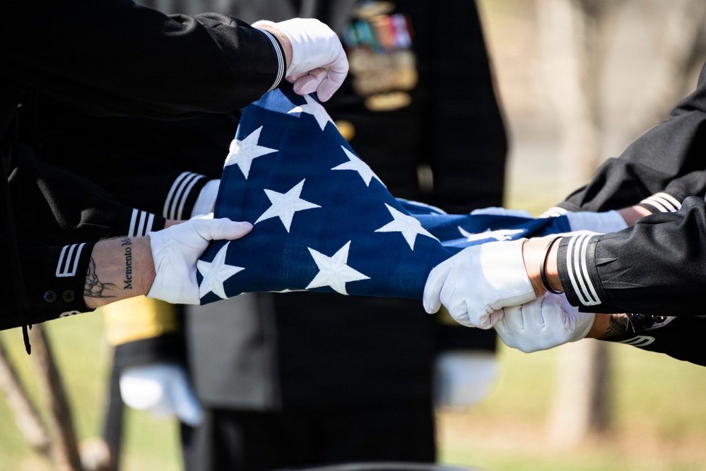 Full Military Funeral Honors with Escort were Conducted for U.S. Navy Capt. Walter Flowers in Section 68