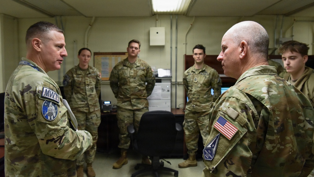U.S. Space Forces - Space Commander and Command Senior Enlisted Leader visit Cavalier SFS