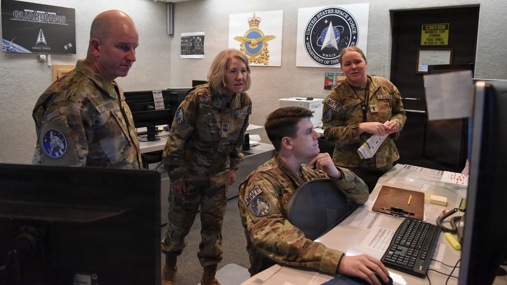 U.S. Space Forces - Space Commander and Command Senior Enlisted Leader visit Cavalier SFS