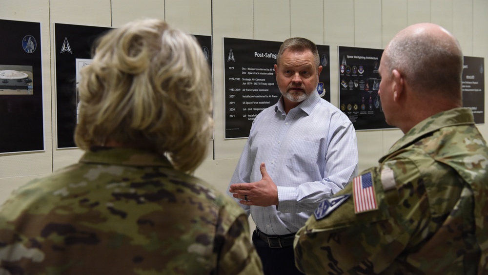 U.S. Space Forces - Space Commander and Command Senior Enlisted Leader visit Cavalier SFS