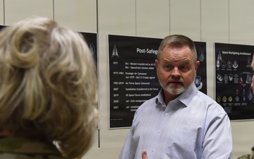 U.S. Space Forces - Space Commander and Command Senior Enlisted Leader visit Cavalier SFS