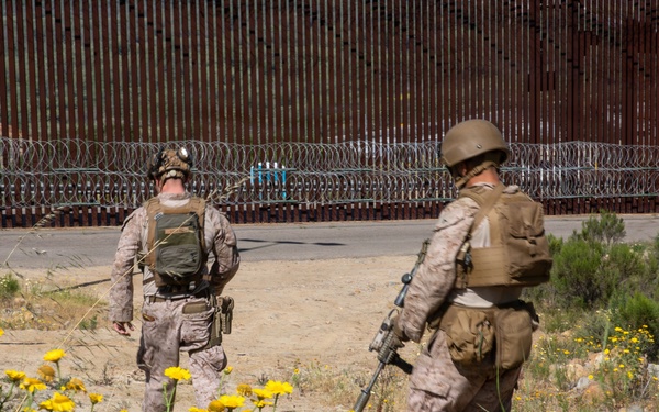 2nd Battalion, 1st Marines Patrols Along Imperial Beach
