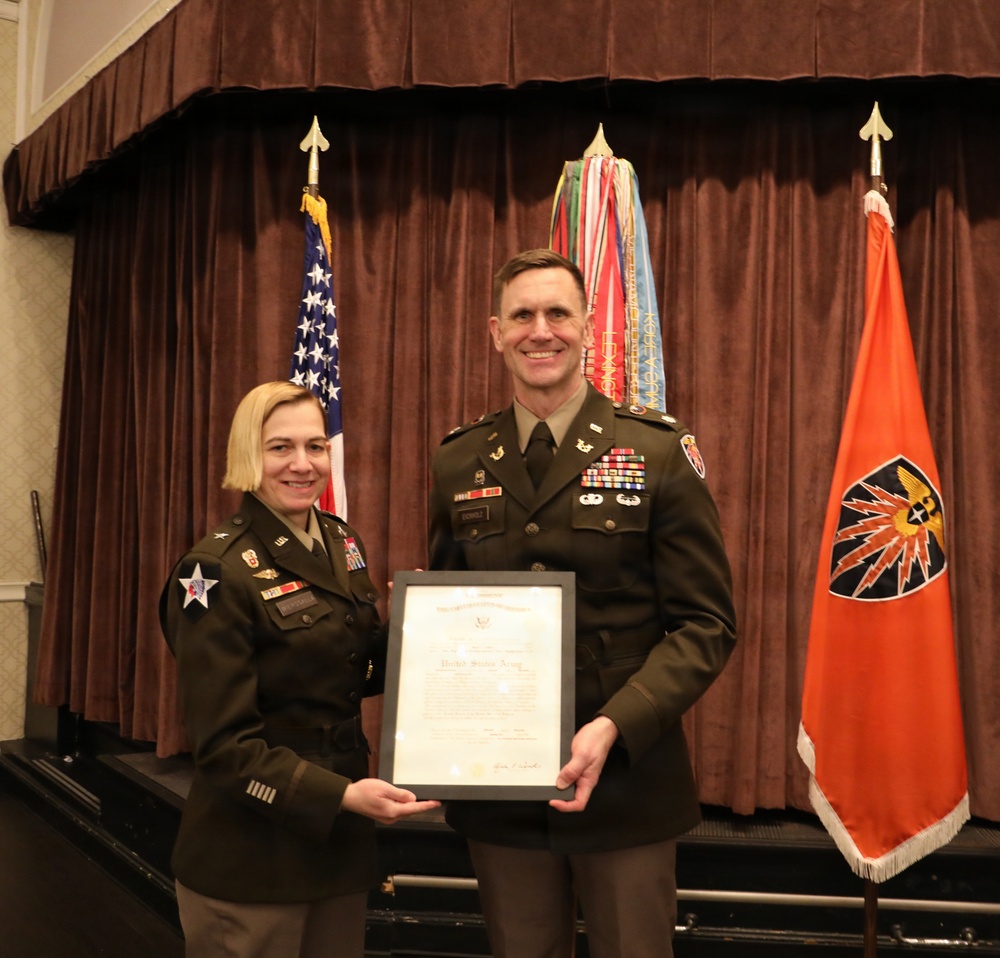Lt. Col. Derek Eichholz Promoted to Lieutenant Colonel with 7th Signal Command Theater