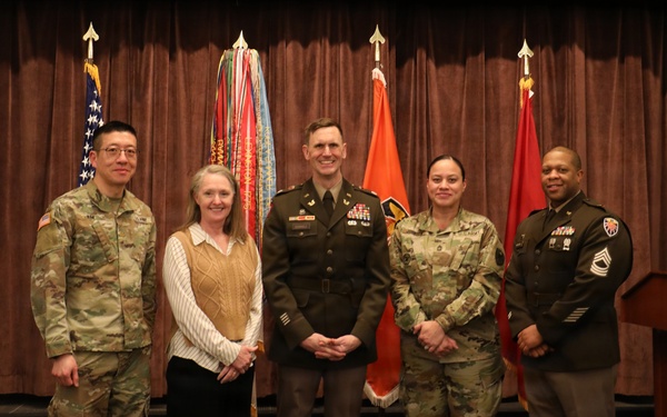Lt. Col. Derek Eichholz Promoted to Lieutenant Colonel with 7th Signal Command Theater