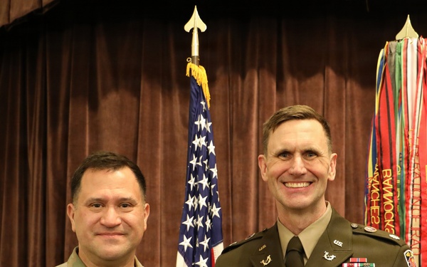 Lt. Col. Derek Eichholz Promoted to Lieutenant Colonel with 7th Signal Command Theater