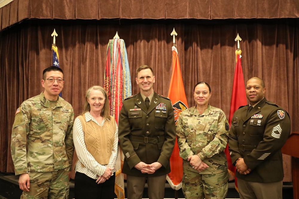 Lt. Col. Derek Eichholz Promoted to Lieutenant Colonel with 7th Signal Command Theater