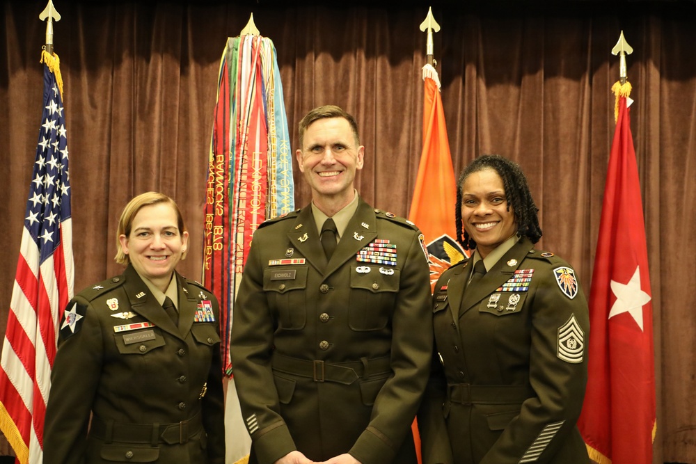 Lt. Col. Derek Eichholz Promoted to Lieutenant Colonel with 7th Signal Command Theater