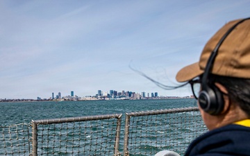 USS Harvey C. Barnum Jr. (DDG 124) Departs Boston
