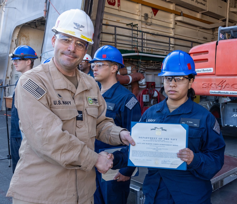 Captains Call Onboard the USS Green Bay