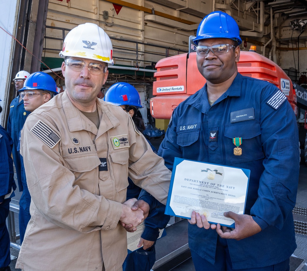 Captains Call Onboard the USS Green Bay