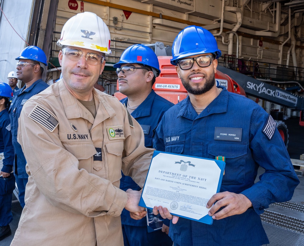 Captains Call Onboard the USS Green Bay