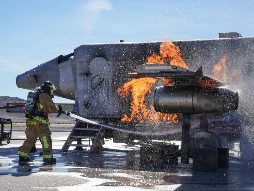 Aircraft Fire Training at Creech AFB