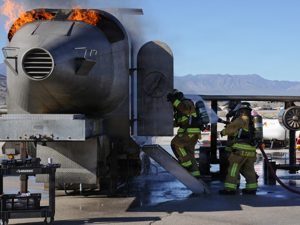 Aircraft Fire Training at Creech AFB