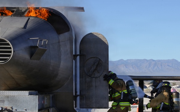 Aircraft Fire Training at Creech AFB