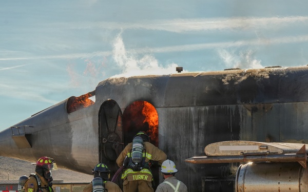 Aircraft Fire Training at Creech AFB
