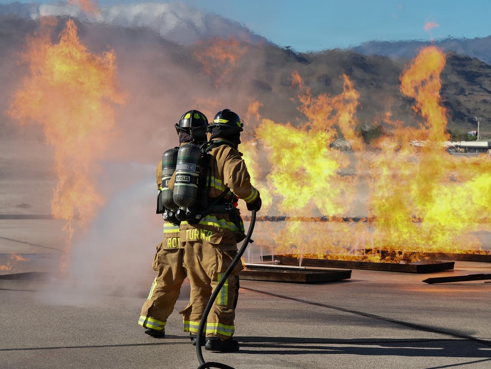 Aircraft Fire Training at Creech AFB