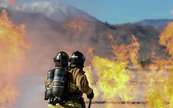 Aircraft Fire Training at Creech AFB