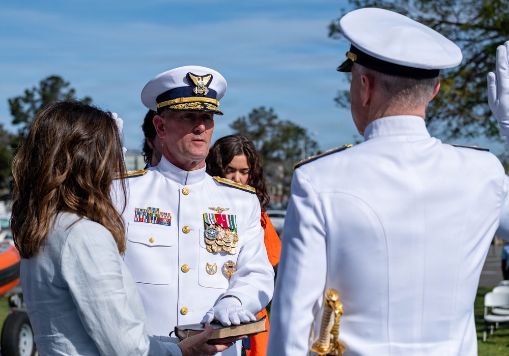 Vice Adm. Joe Buzzella assumes command of Coast Guard Pacific Area, Defense Force West