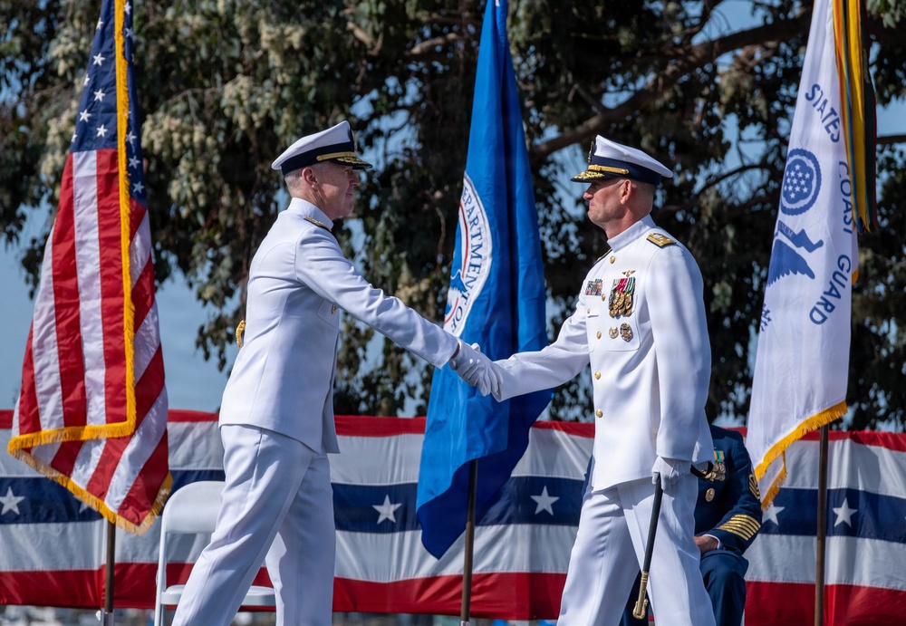 Vice Adm. Joe Buzzella assumes command of Coast Guard Pacific Area, Defense Force West