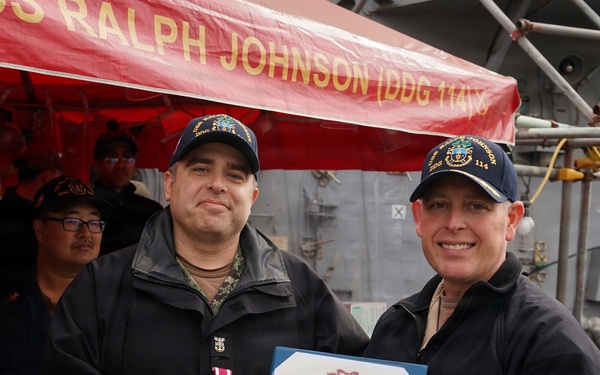 CMDCM Ross Departs from USS Ralph Johnson