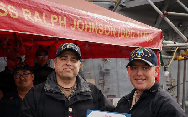 CMDCM Ross Departs USS RALPH JOHNSON
