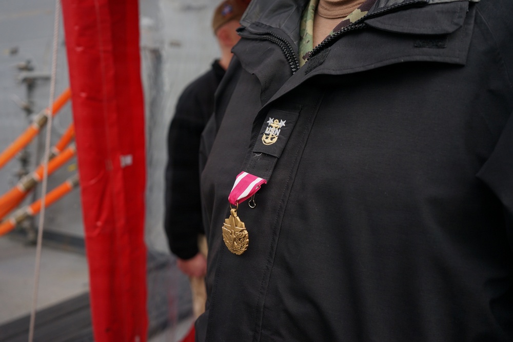 CMDCM Matthew Ross Departs USS Ralph Johnson