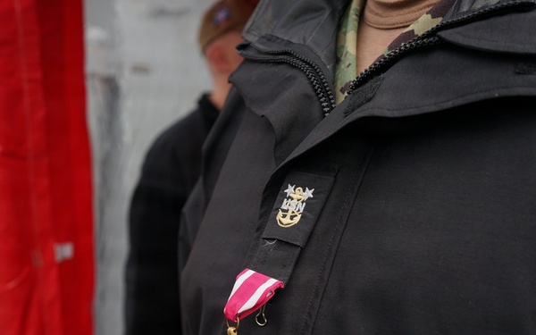 CMDCM Matthew Ross Departs USS Ralph Johnson