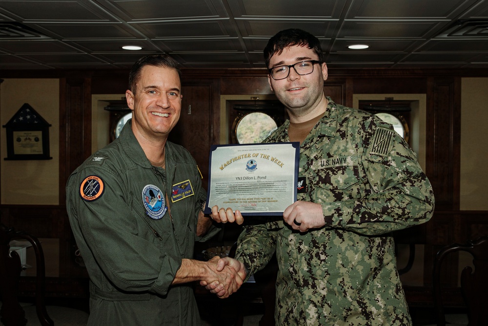 George Washington recognizes Warfighter of the Week