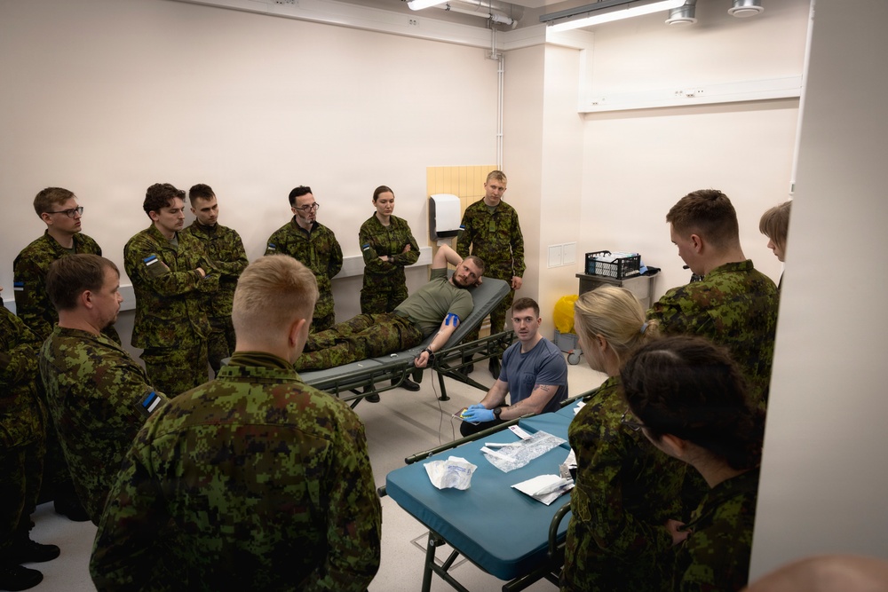 U.S. and Estonia Conduct Joint Field Blood Transfusion Training