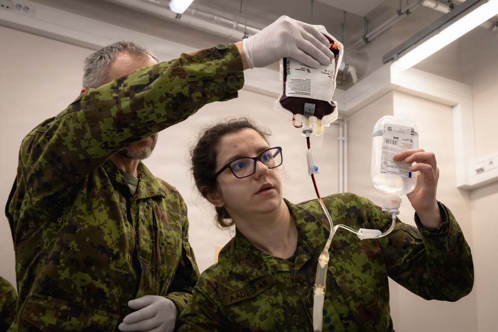 Estonian Forces Conduct Blood Transfusion Training in Joint Medical Exercise
