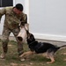 Task Force Gator Chief of Staff interacts with military police K9s during KFOR 36